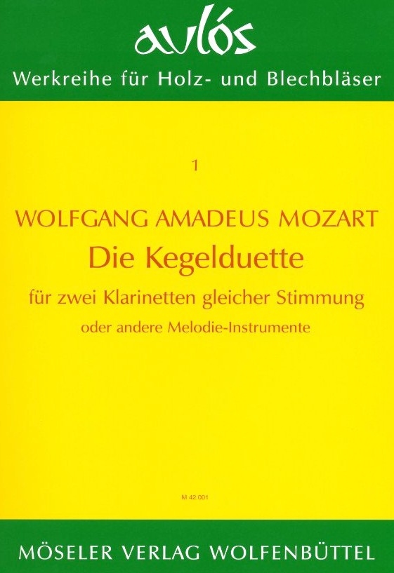 W.A. Mozart: Kegel-Duette fr zwei<br>Oboen (auch fr Klarinette mglich)