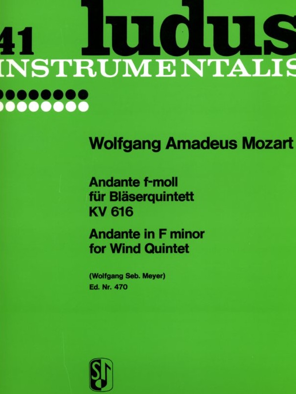 W.A. Mozart: Andante F-Dur KV 616 fr<br>Holzblserquintett &acute;fr eine Walze in ..