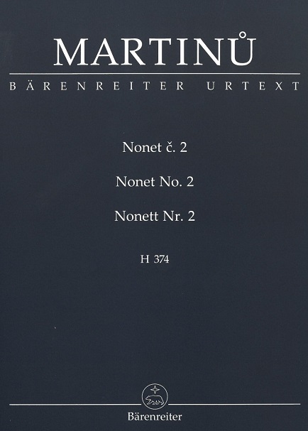 B. Martinu: Nonett Nr.2 H374 (1959) fr<br>Blserquint. + Streichquartett /Partitur