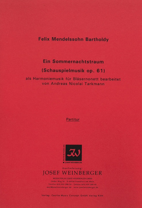 F. Mendelssohn Bartholdy: &acute;Sommernachts-<br>traum&acute; - fr Holzblserensemble -Partitu