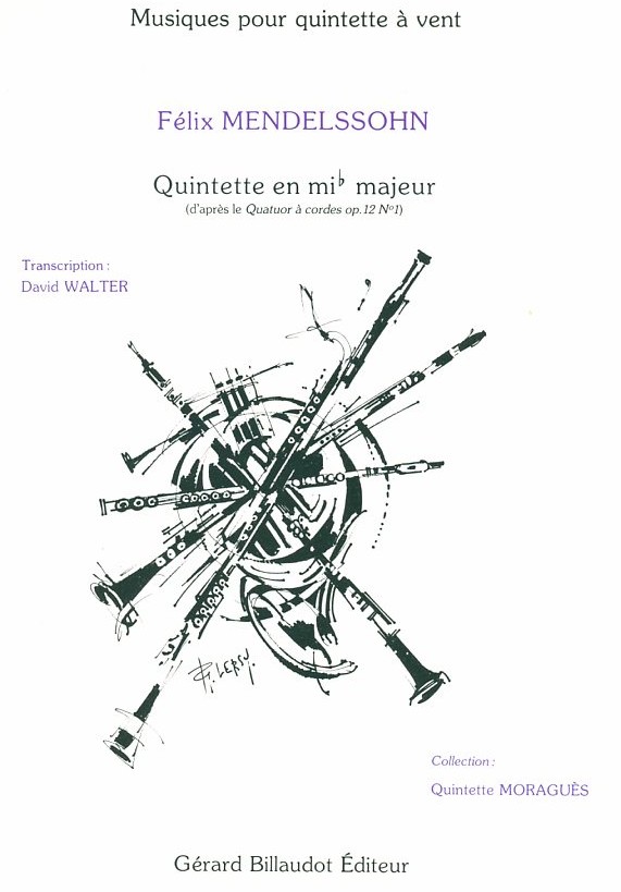 F. Mendelssohn-Bartholdy: Quintett Es-<br>Dur Blserquintett (nach op.12/1-Walter=