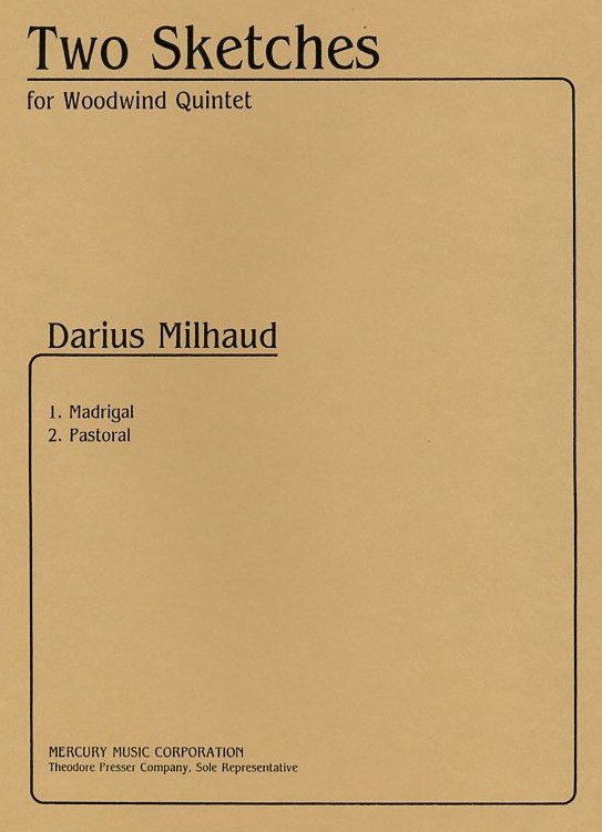 D. Milhaud: 2 Sketches aus op. 227 fr<br>Holzblserquintett - Stimmen + Partitur