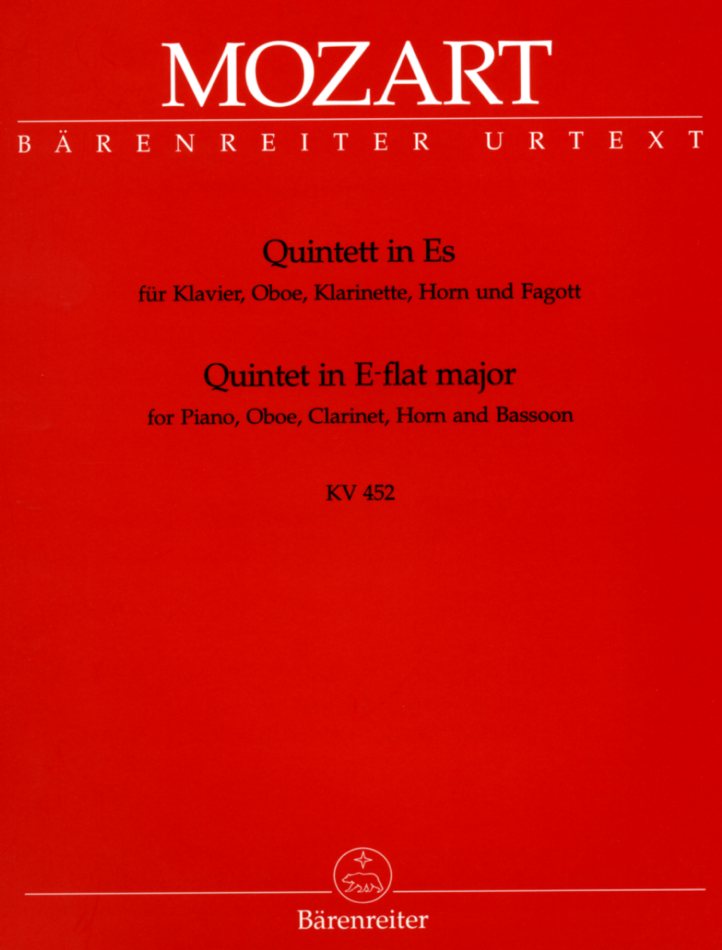 W.A. Mozart: Klavierquintett Es-Dur<br>fr Klavier + 4 Holzblser /KV 452