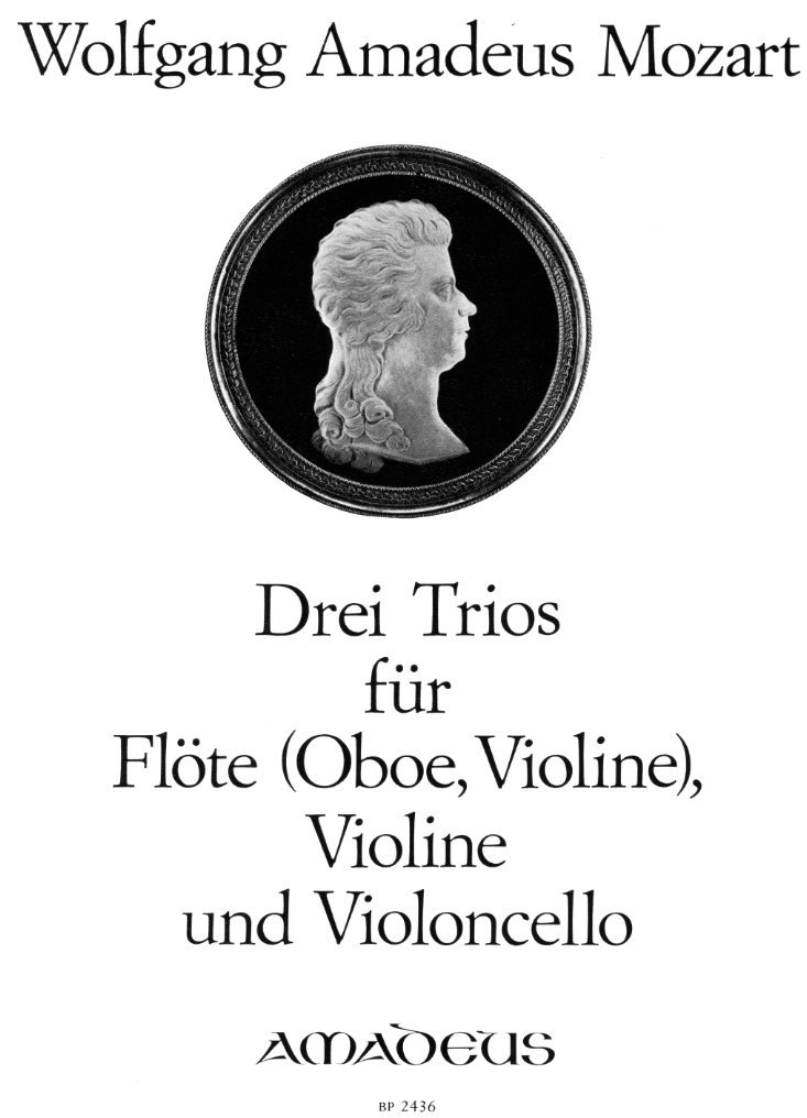 W.A. Mozart: 3 Trios fr Flte (Oboe),<br>Violine + V.cello
