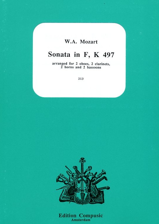 W.A. Mozart: Sonate F-Dur KV 497 fr<br>Holzblseroktett - Stimmen + Partitur
