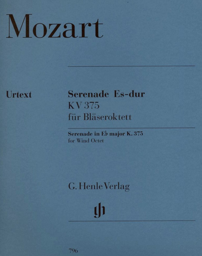 W.A. Mozart: Serenade Es-Dur<br>KV 375 - Blseroktett / Stimmen / Henle