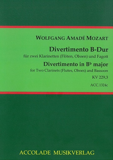W.A. Mozart: Divertimento Nr. 3<br>2 Oboen(Klar./Flte) + Fagott KV 229/3