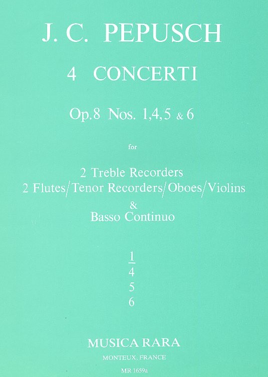 J.Chr. Pepusch: Concerto B-Dur op.8/1<br>2 Flten, 2 Ob/Violins, BC