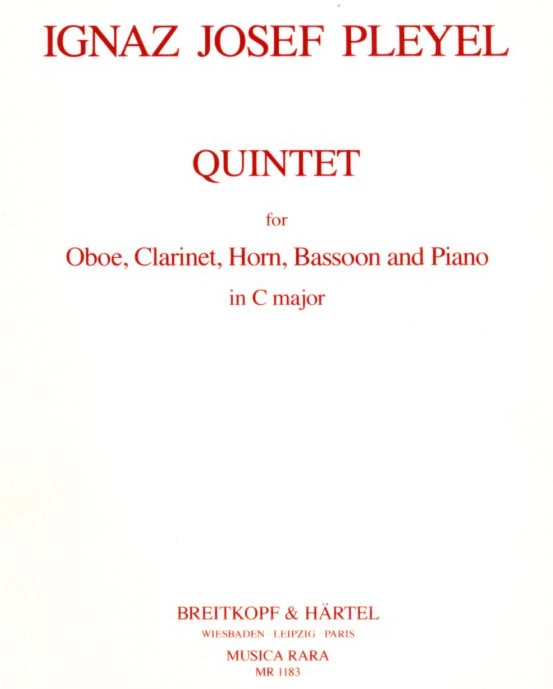 I. Pleyel(1757-1831): Quintett C-Dur fr<br>Oboe, Klar., Hrn, Fag - Klavier