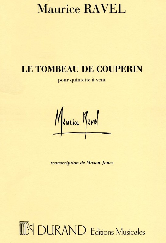 M. Ravel: &acute;Le Tombeau de Couperin&acute;<br>bearb. fr Holzblserquintett /Partitur