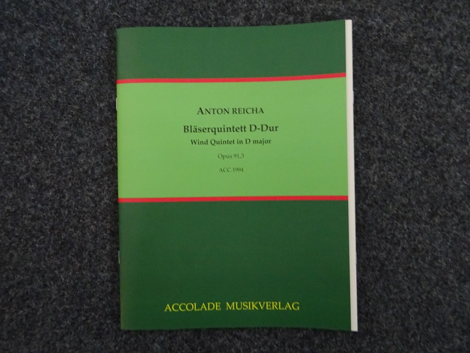 A. Reicha Quintett D-Dur op. 91/3<br>für Bläserquintett - Sti.+Part./Accolade