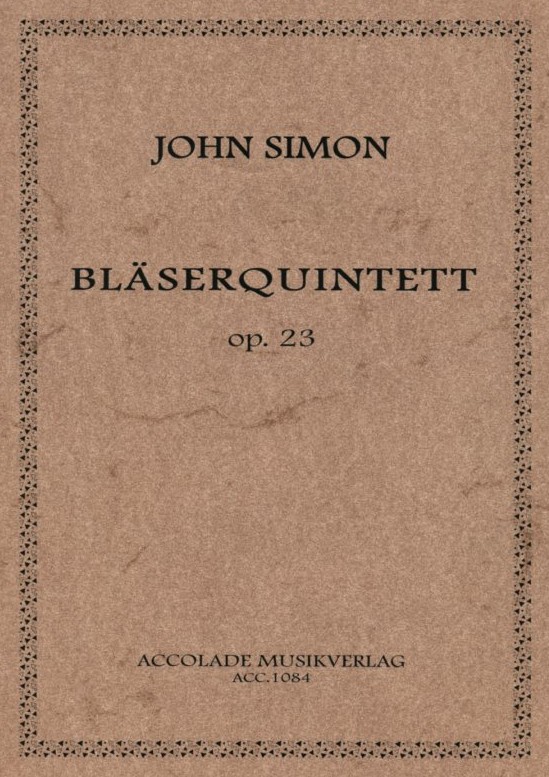 J. Simon(*1944): Quintett op. 23<br>fr Blserquintett - Partitur + Stimmen