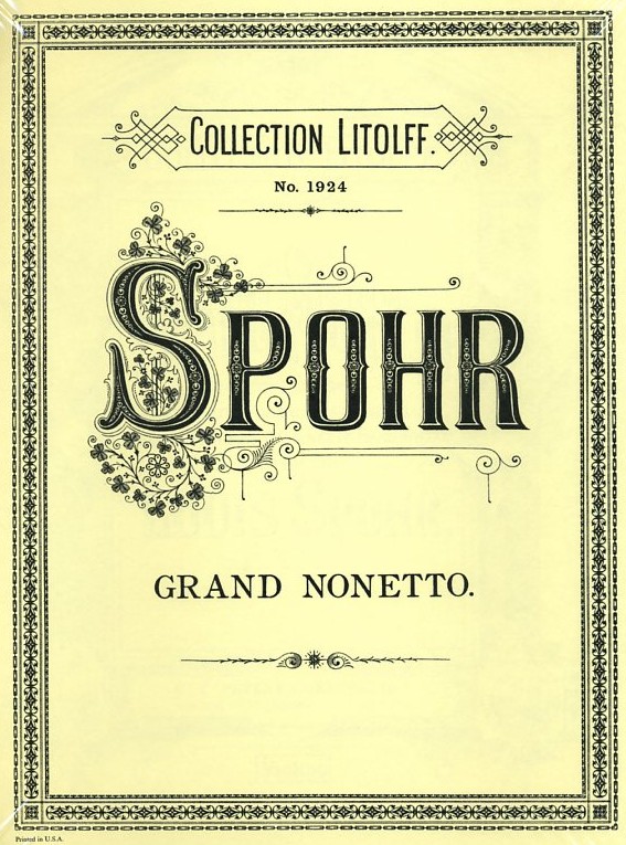 L. Spohr: Nonett F-Dur op. 31 fr Holz-<br>bl.quintett + Vl Va Vc Kb - Stimmen