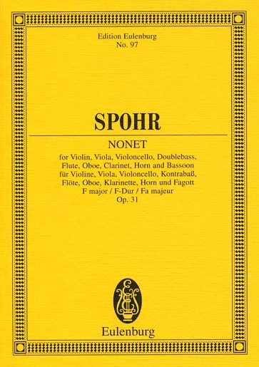L. Spohr: Nonett F-Dur op. 31 fr Holz-<br>bl.quintett + Vl Va Vc Kb - Partitur