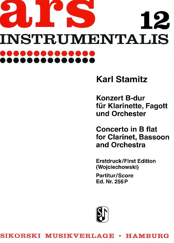 C. Stamitz: Konzert  fr<br>Klarinette, Fagott - Orchester -Partitur