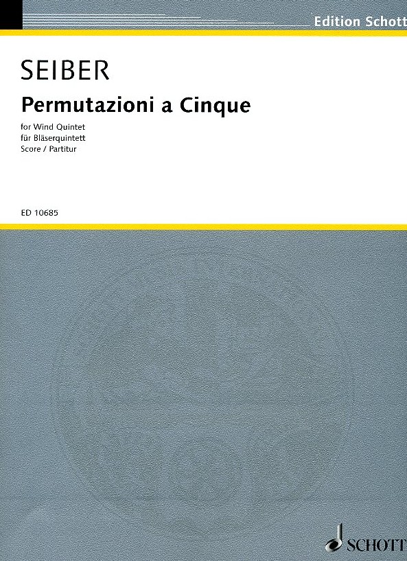 M. Seiber: &acute;Permutationi per Quintetti&acute;<br>Holzblserquintett - Partitur