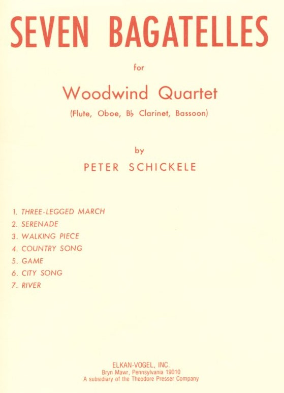 P. Schickele: Seven Bagatelles - Flte,<br>Oboe, Klarinette + Fagott