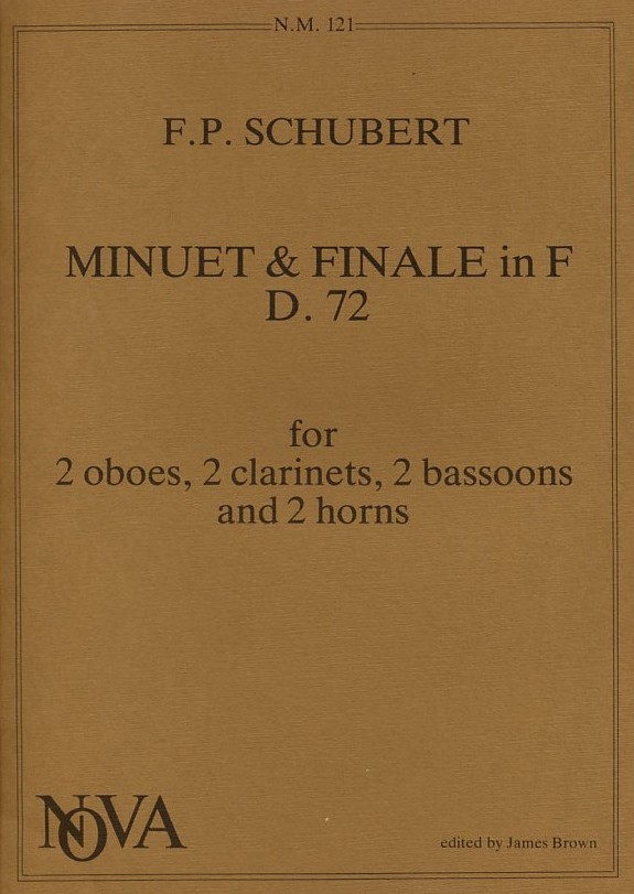 F. Schubert: Menuet und Finale - F-Dur<br>D 72 - fr Holzblseroktett