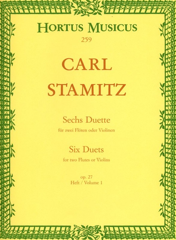 C. Stamitz: 6 Duette f. 2 Flten Bd.1<br>