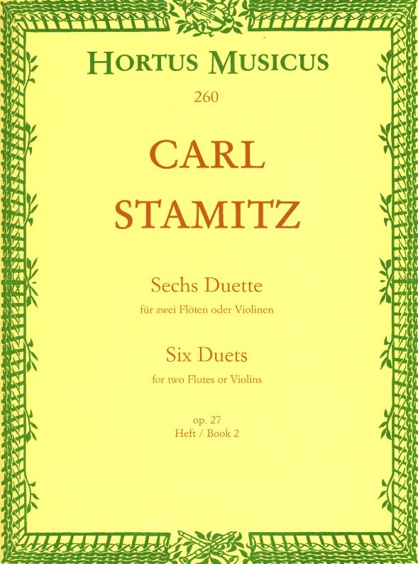C. Stamitz: 6 Duette f. 2 Flten Bd.2<br>