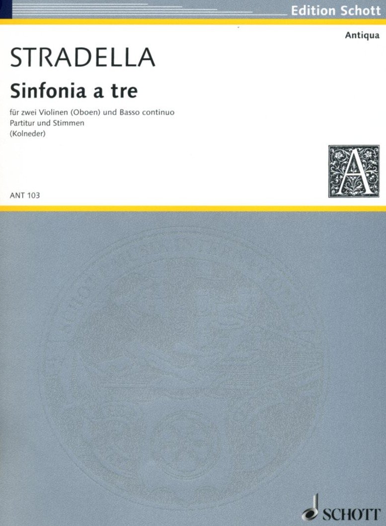 A. Stradella: Sinfonia a tre<br>fr 2 Oboen + BC