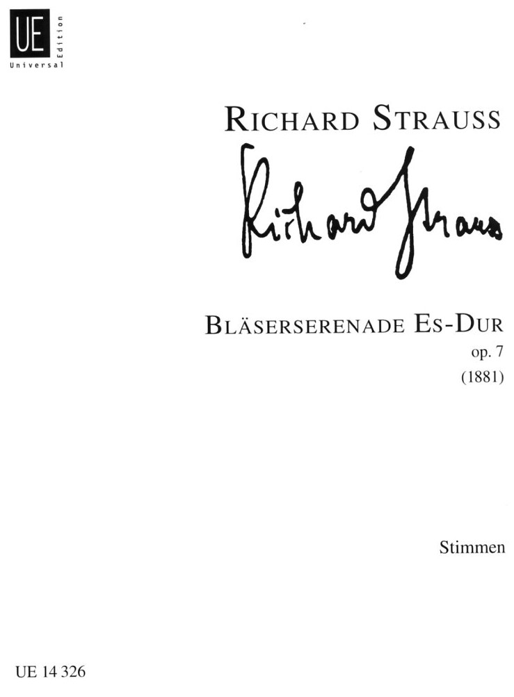R. Strauss: Serenade Es-Dur op. 7<br>fr 13 Blser / Stimmen