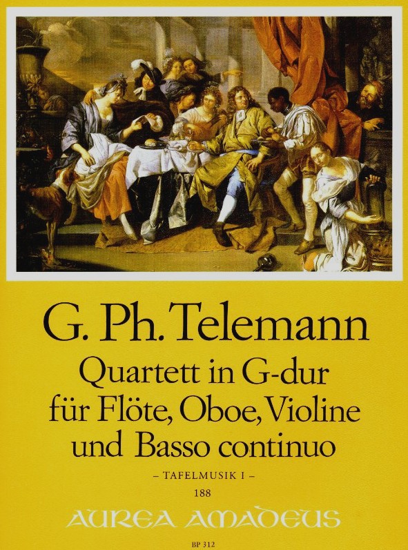 G.Ph. Telemann: Quartett in G-Dur 43:G2<br>fr Flte, Oboe, Violine + BC (Amadeus)