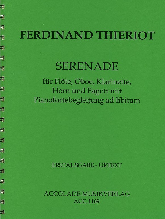 F. Thierliot(1838-1919): Serenade fr<br>Blserquintett + Klavier ad libitum