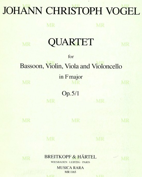 J.C. Vogel: Fagottquartett op. 5/1<br>Fagott, Violine, Viola, Cello