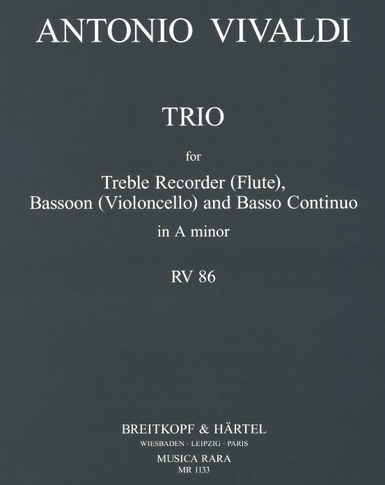 Vivaldi: Trio a-moll RV 86 fr Flte,<br>Fagott + BC / MR
