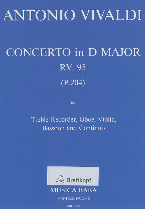 A. Vivaldi: Konzert D-Dur RV 95/ Flte,<br>Oboe, Vl., Fagott + BC /Musica Rara