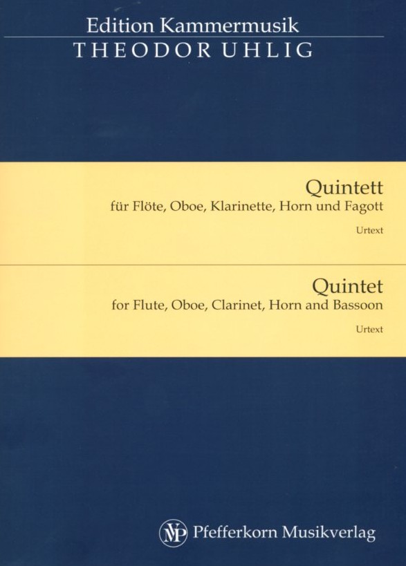 T. Uhlig(1826-53): Quintett (Erstdruck)<br>Holzblserquintett - Stimmen+Part.